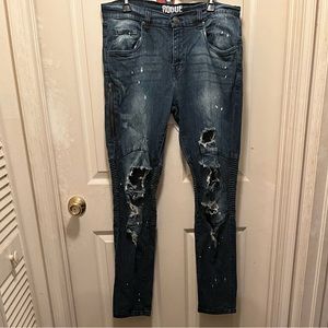 AMERICAN ROGUE Men’s Distressed Denim Vintage Jeans. Sz 34X32.
